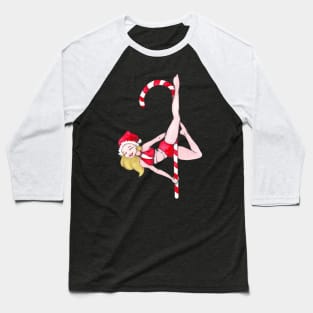 Mrs Claus pole dancing Baseball T-Shirt